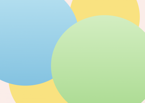 achtergrond met blauw, geel en groene cirkels
