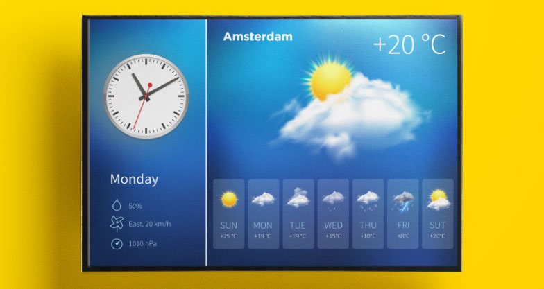 weer widget | narrowcasting template