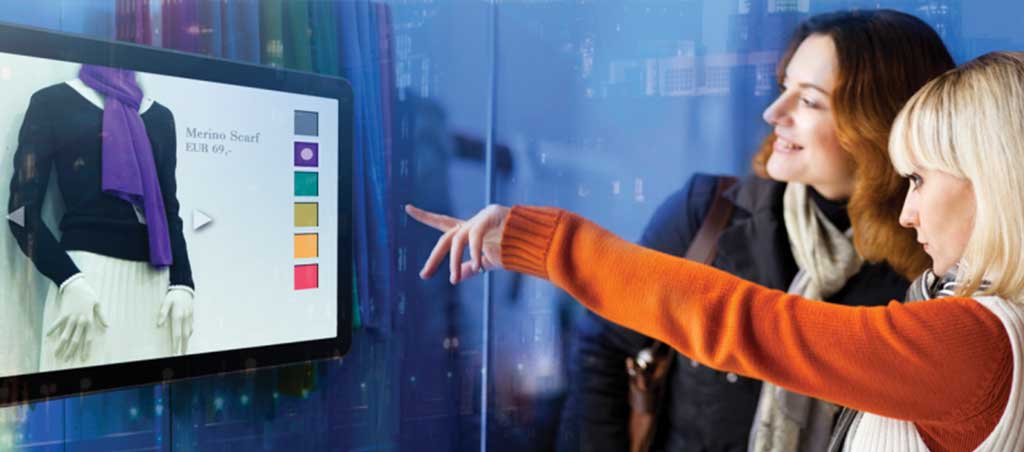 digital signage - start the in-store customer experience with shop window TV