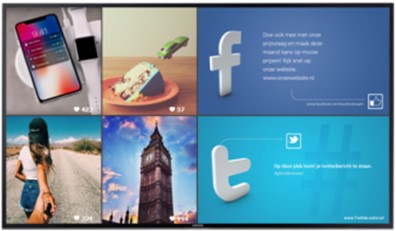 digital signage is used to create an opportunity to share social media