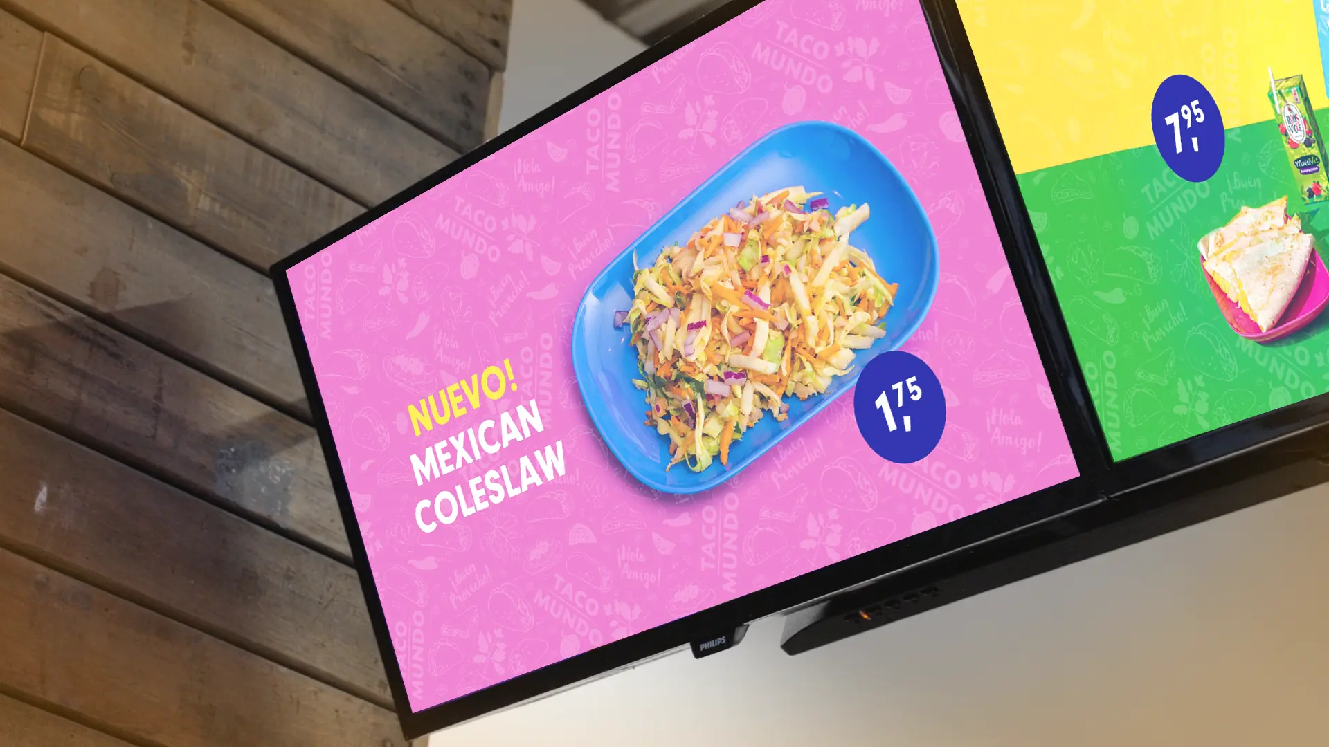 Digitale menuborden in quick service restaurants