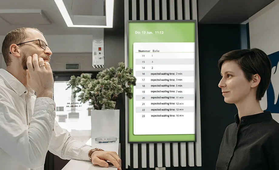 Digital queue management system integration | digital signage