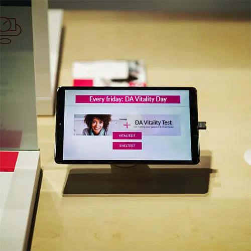 Digital Signage POS Solution | DA Vitality Test