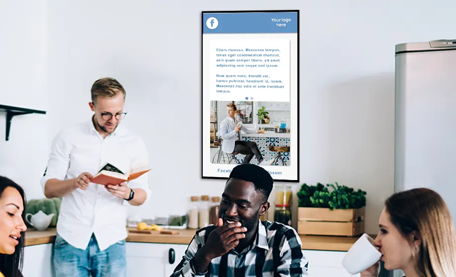 Social media widget "Facebook" | Narrowcasting koppeling