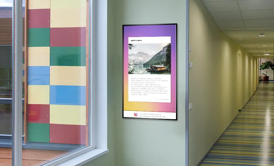 Social media Widget instagram | Narrowcasting Content